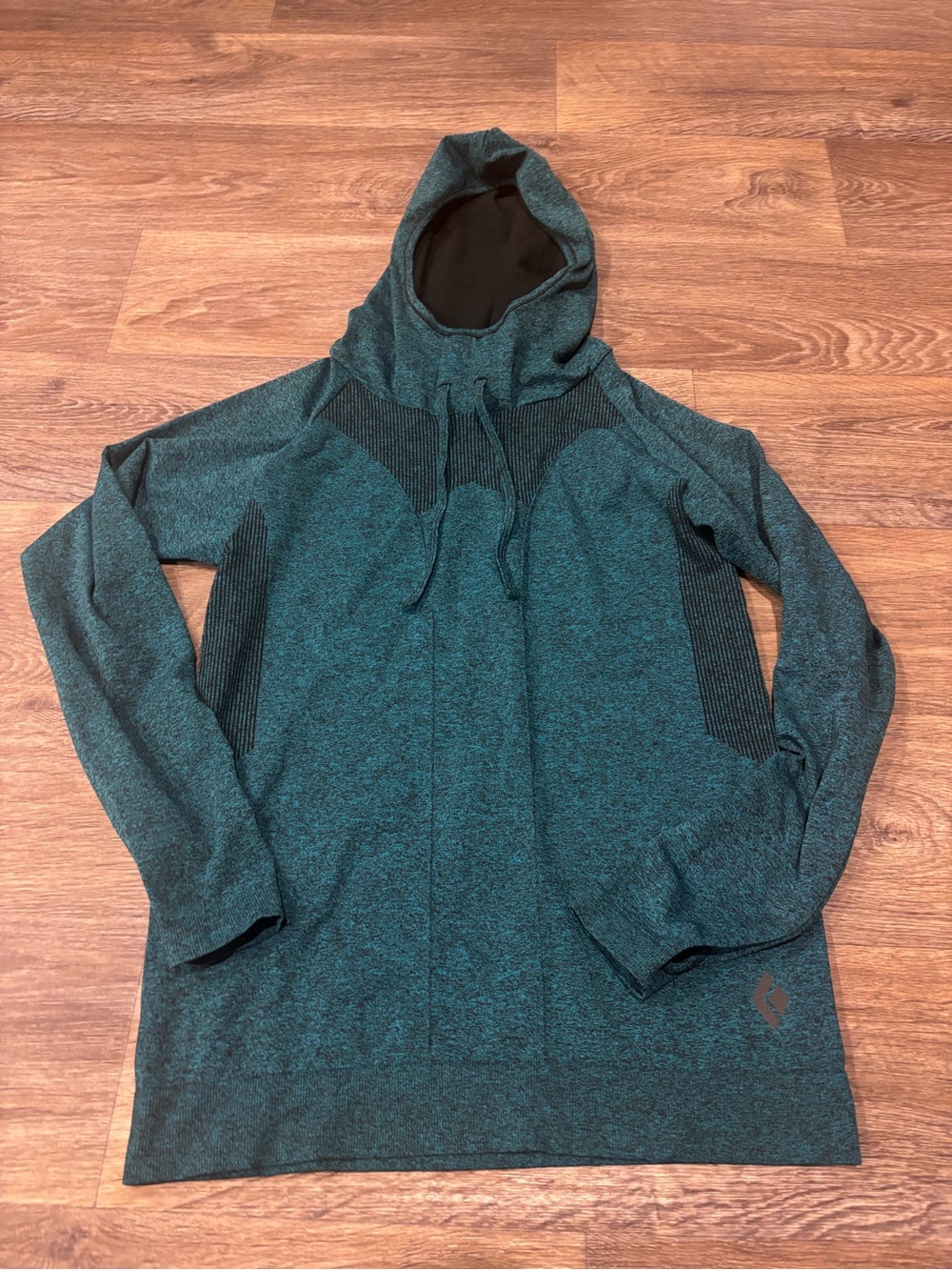 Black Diamond Crux Hoody Deep Teal Womens S Lightweight Climbing Hiking Hoodie